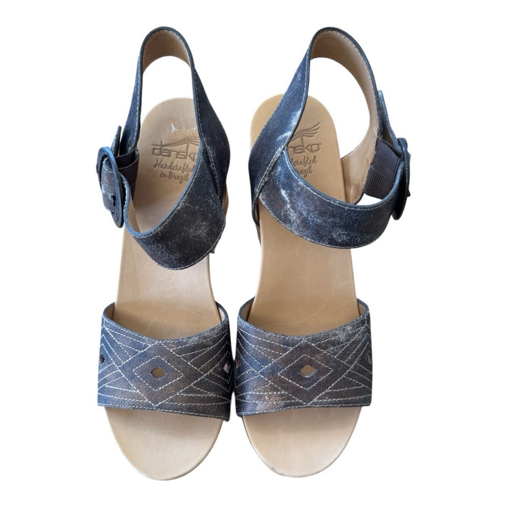 Dansko Women's Odele - Denim Metallic Leather size 41 / 10.5 - Picture 2 of 8